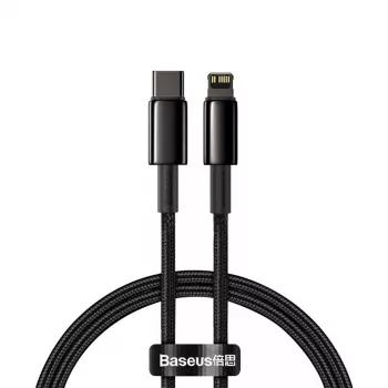 Kabel Baseus Tungsten Gold 1 m Czarny Lightning na USB C