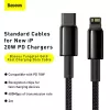 Kabel Baseus Tungsten Gold 2 m Czarny Lightning USB C