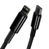 Kabel Baseus Tungsten Gold 2 m Czarny Lightning USB C