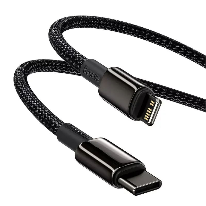 Kabel Baseus Tungsten Gold 2 m Czarny Lightning USB C