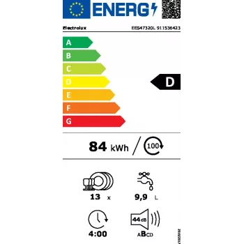 Zmywarka do zabudowy Electrolux EES47320L 13 kompletów 44 dB