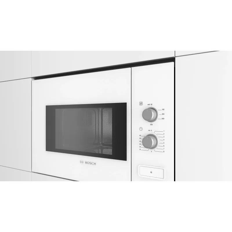 Kuchenka mikrofalowa do zabudowy Bosch Serie 4 BFL520MW0 – 20 l, 800 W, biała