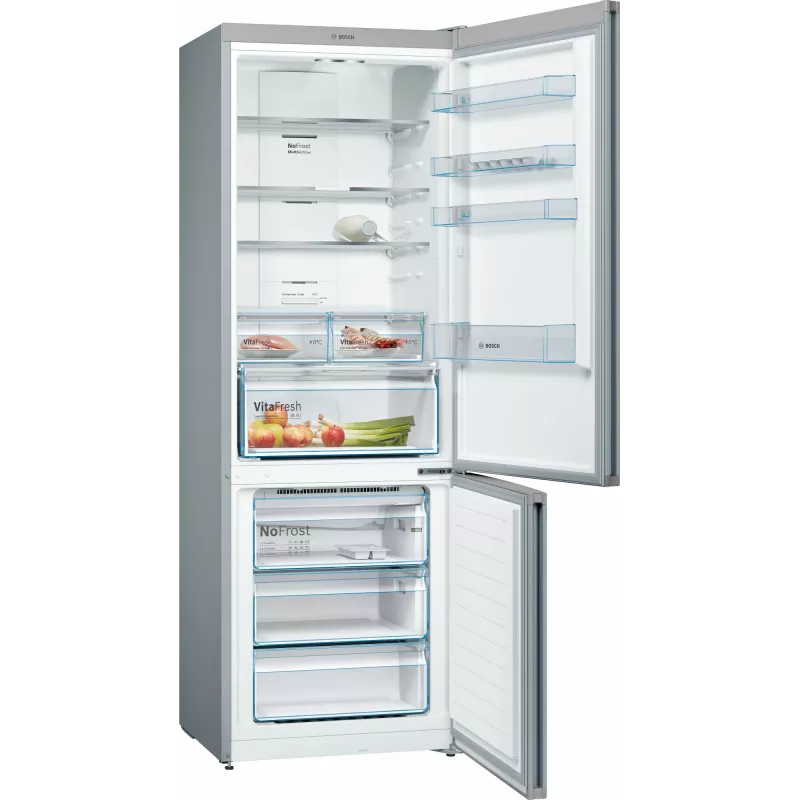 Bosch Serie 4 KGN49XLEA Chłodziarko-zamrażarka wolnostojąca 438 L Stal nierdzewna