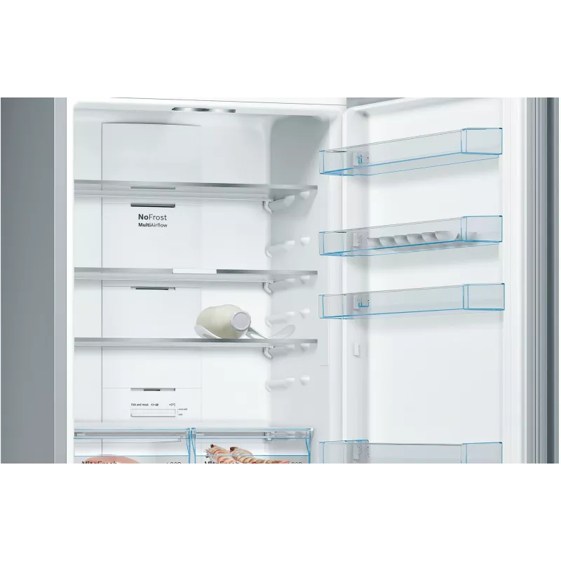 Bosch Serie 4 KGN49XLEA Chłodziarko-zamrażarka wolnostojąca 438 L Stal nierdzewna