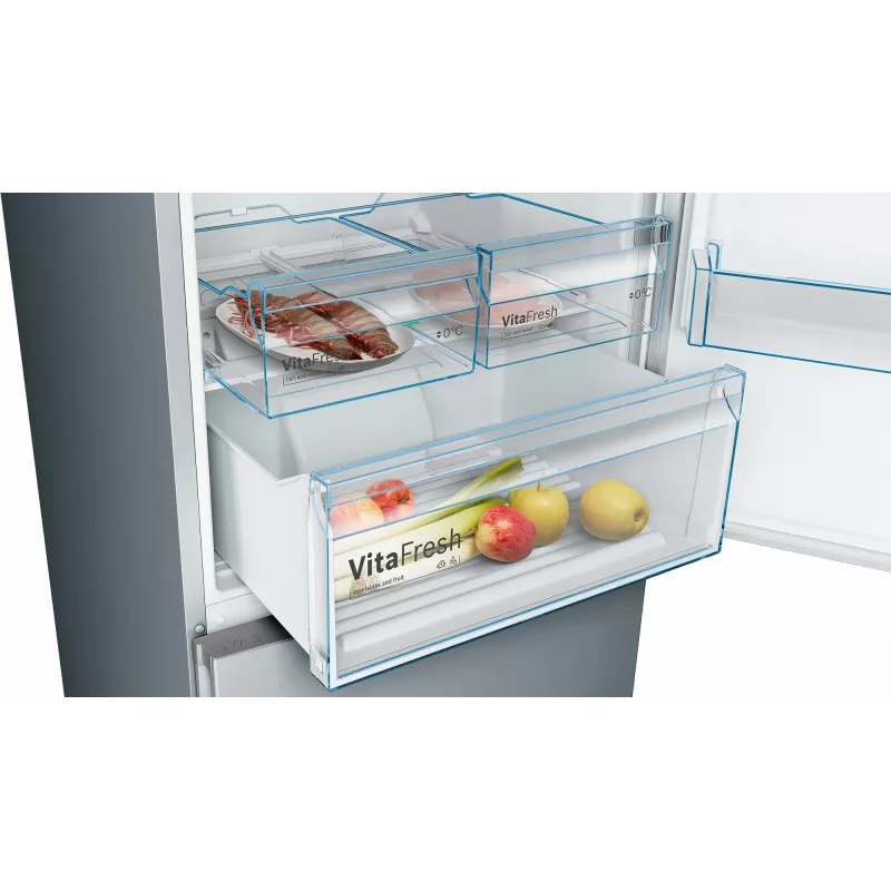 Bosch Serie 4 KGN49XLEA Chłodziarko-zamrażarka wolnostojąca 438 L Stal nierdzewna