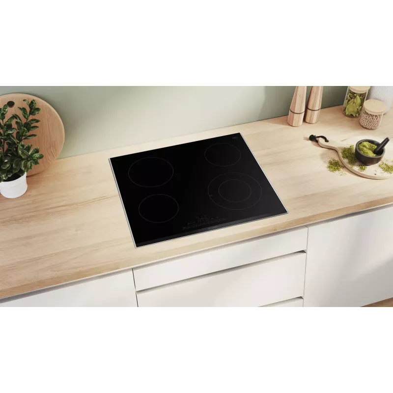 Bosch Serie 6 PKF675FP2E płyta grzewcza Czarny Do zabudowy 60 cm Płyta ceramiczna 4 strefa(y)