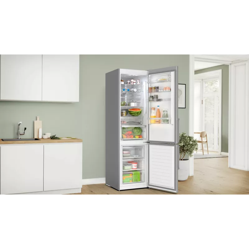 Lodówko-zamrażarka Bosch Serie 6 KGN39AIBT wolnostojąca 363 l stal nierdzewna