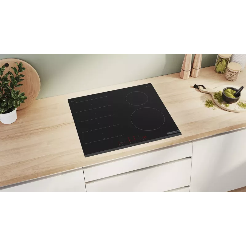 Bosch Serie 6 PIX631HC1E płyta grzejna Czarny Do zabudowy 60 cm Strefowa płyta indukcyjna 4 strefa(y)