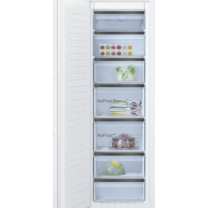 Bosch Seria 8 GIN81HNE0 zamrażarka Pionowa zamrażarka Do zabudowy 212 L Biały