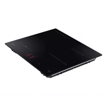 Wbudowana płyta indukcyjna Samsung NZ8500BM z czarnymi strefami, 4 strefy, sterowanie dotykowe, przedni panel sterowania, 590×520×48 mm