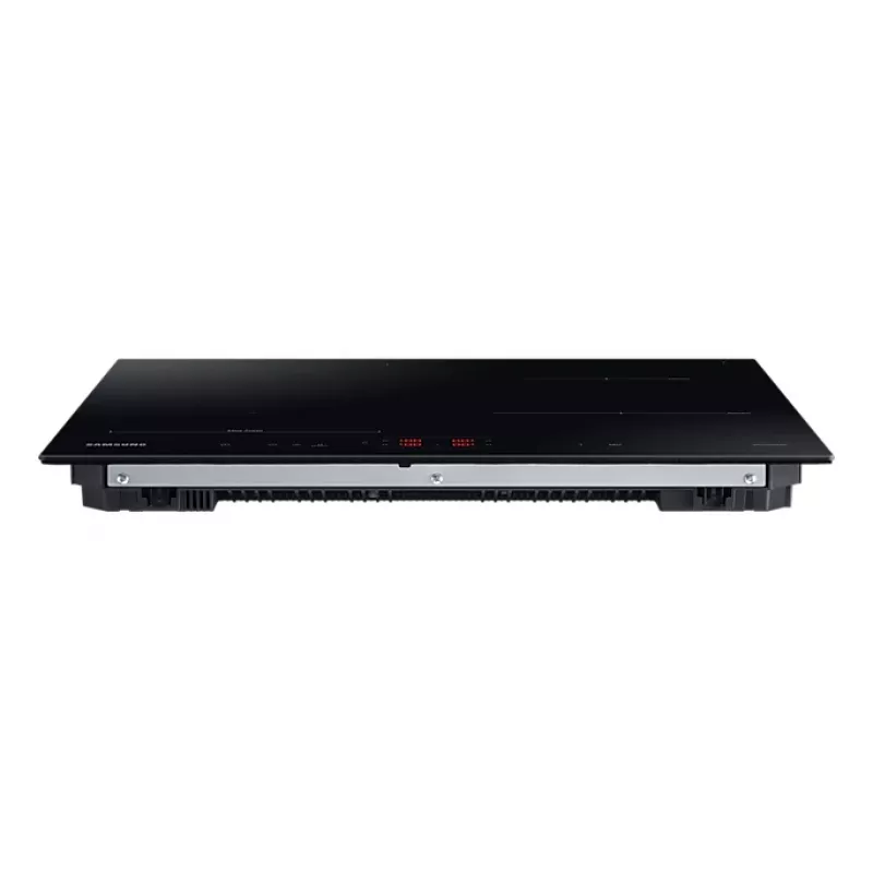 Wbudowana płyta indukcyjna Samsung NZ8500BM z czarnymi strefami, 4 strefy, sterowanie dotykowe, przedni panel sterowania, 590×520×48 mm