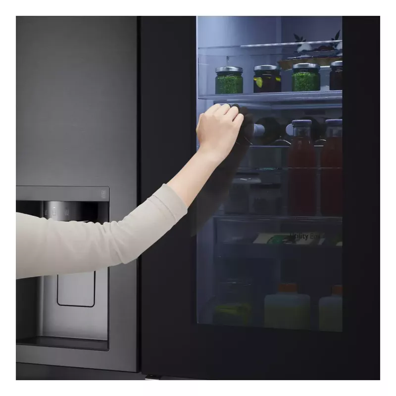 Amerykańska Lodówko-Zamrażarka LG InstaView™ ThinQ™ GSXV90MCAE 635 L
