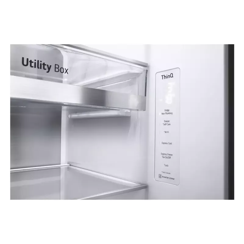 LG InstaView ™ ThinQ™ GSXV91MCAE Amerykańska lodówko-zamrażarka 635 L