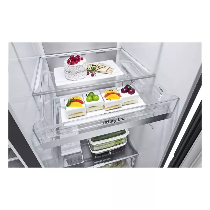 LG InstaView ™ ThinQ™ GSXV91MCAE Amerykańska lodówko-zamrażarka 635 L