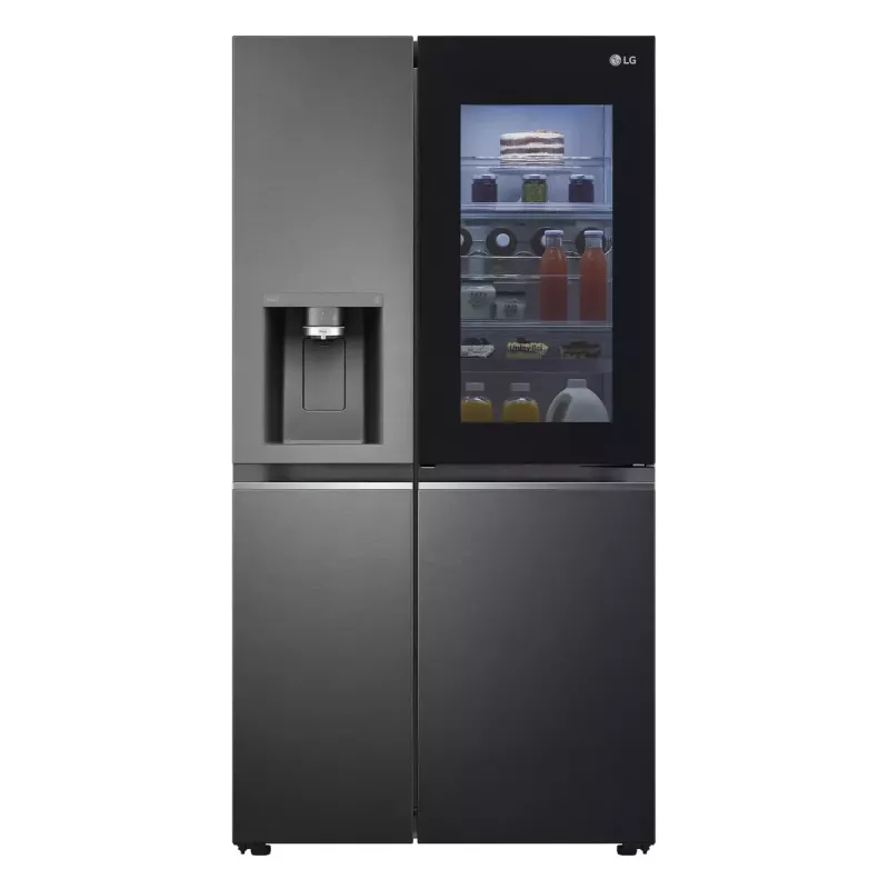 LG InstaView ™ ThinQ™ GSXV91MCAE Amerykańska lodówko-zamrażarka 635 L