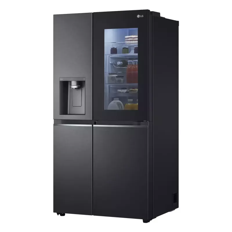 LG InstaView ™ ThinQ™ GSXV91MCAE Amerykańska lodówko-zamrażarka 635 L