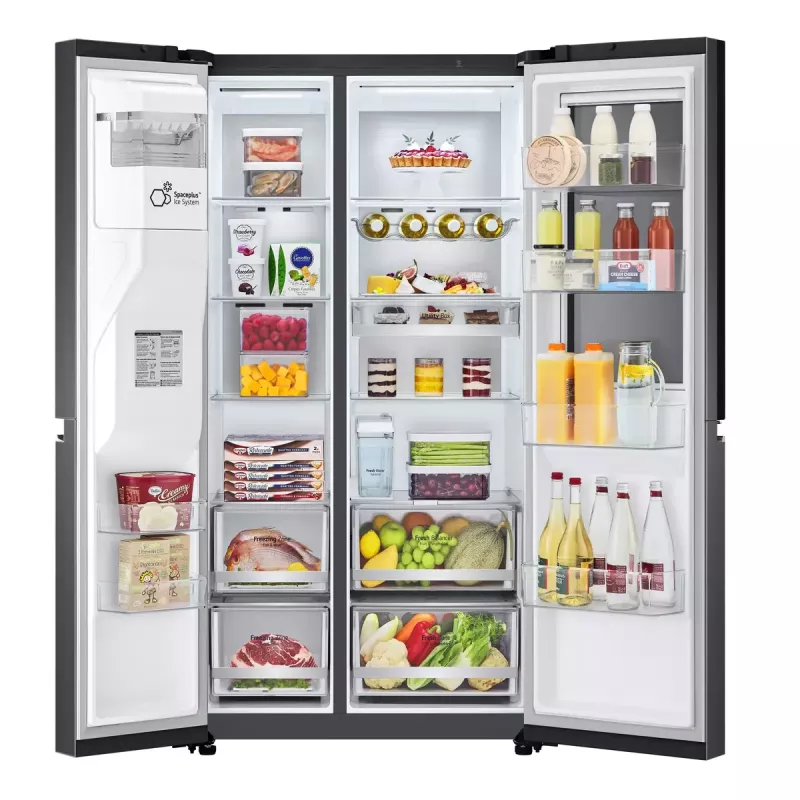 LG InstaView ™ ThinQ™ GSXV91MCAE Amerykańska lodówko-zamrażarka 635 L