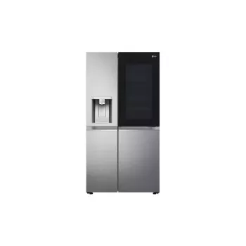 LG InstaView GSXV91PZAE lodówka side-by-side Wolnostojąca 635 L Czarna, Stal nierdzewna