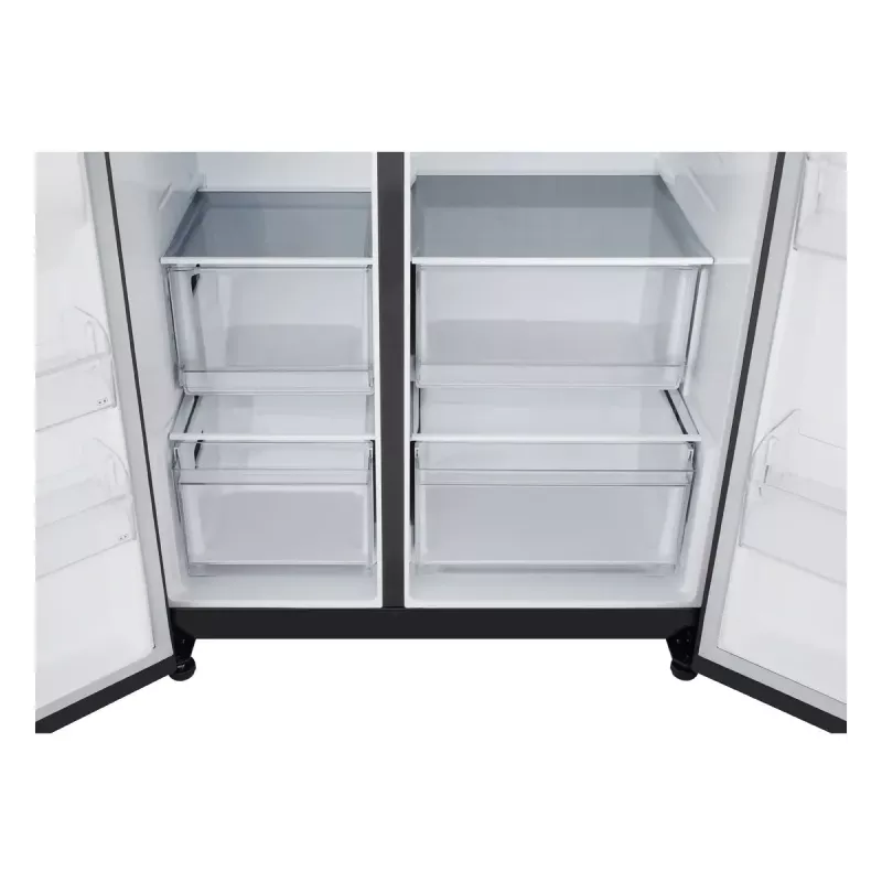 LG GSBC40EPPE lodówka side-by-side wolnostojąca 664 l E czarna
