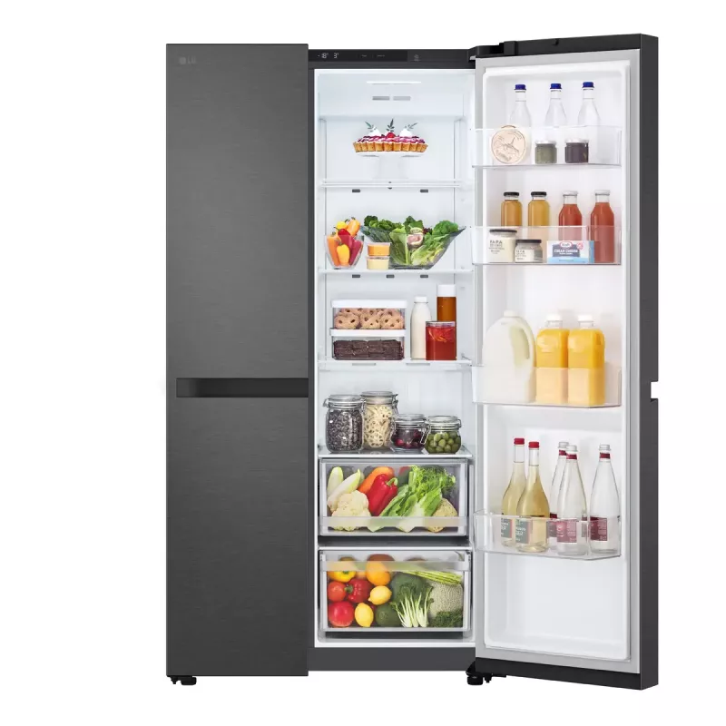 LG GSBC40EPPE lodówka side-by-side wolnostojąca 664 l E czarna