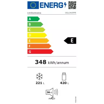 LG GSLC41EPPE lodówka side-by-side wolnostojąca 641 l czarna