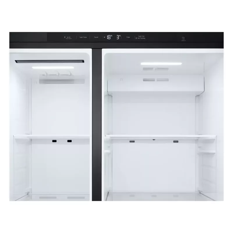 LG GSLC41EPPE lodówka side-by-side wolnostojąca 641 l czarna