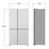 LG GSLC41EPPE lodówka side-by-side wolnostojąca 641 l czarna