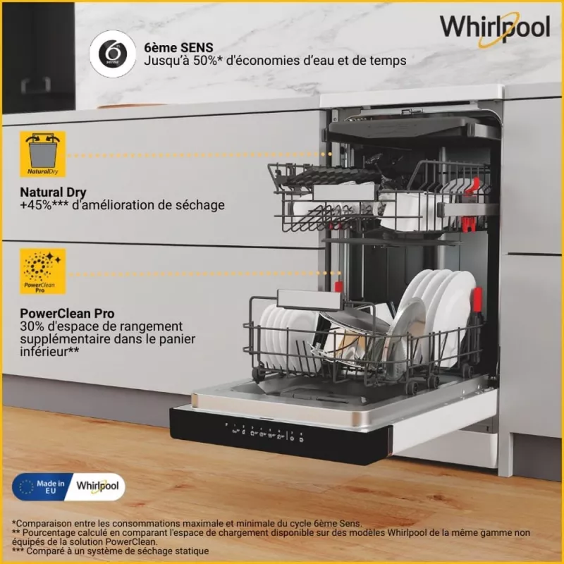 Whirlpool WSFO 3O34 PF Wolnostojąca zmywarka na 10 kompletów