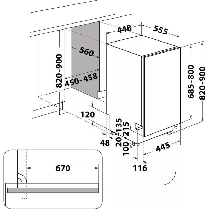Whirlpool WH6IC11BS7LSA0 w pełni zabudowywana, 11 kompletów