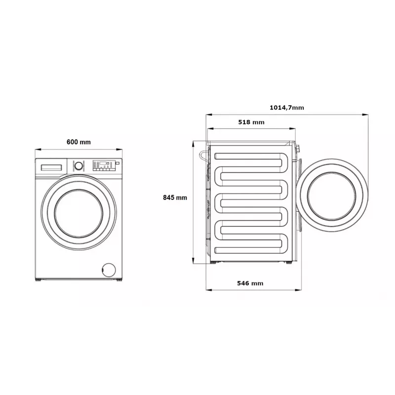 Pralka BEKO BM3WFSU49415WB ładowana od przodu 9 kg 1400 obr./min biała, klasa energetyczna A