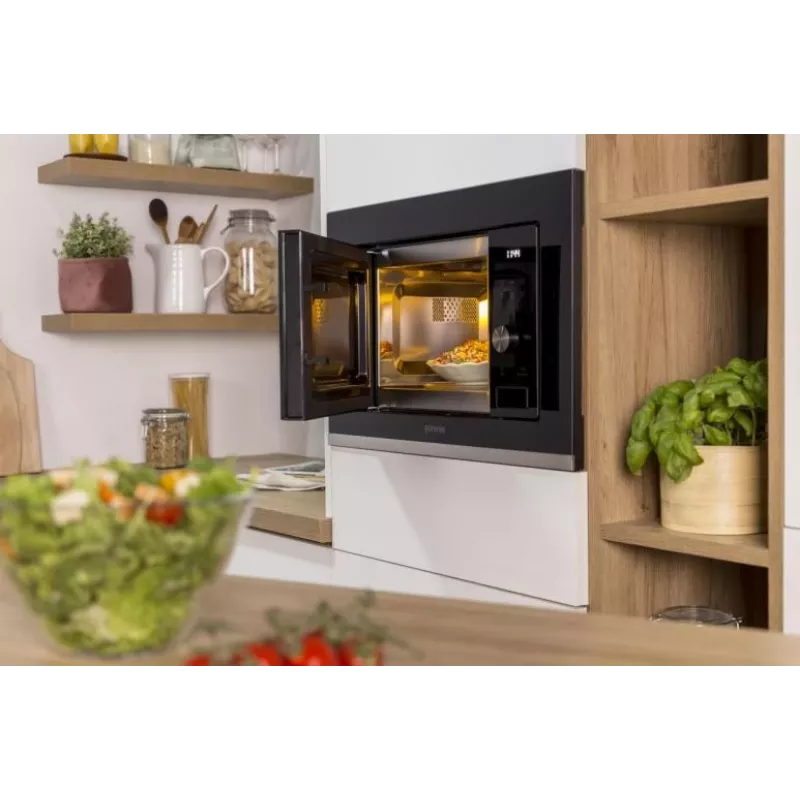 Gorenje XY820Z BM201AG1BG G600, Do zabudowy, Kuchenka mikrofalowa z grillem, 20 L, 800 W, Wbudowany wyświetlacz, LED