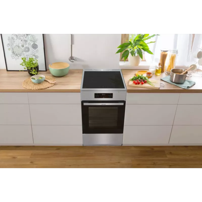 Gorenje 740742 kuchenka wolnostojąca elektryczna płyta indukcyjna Czarny, stal nierdzewna