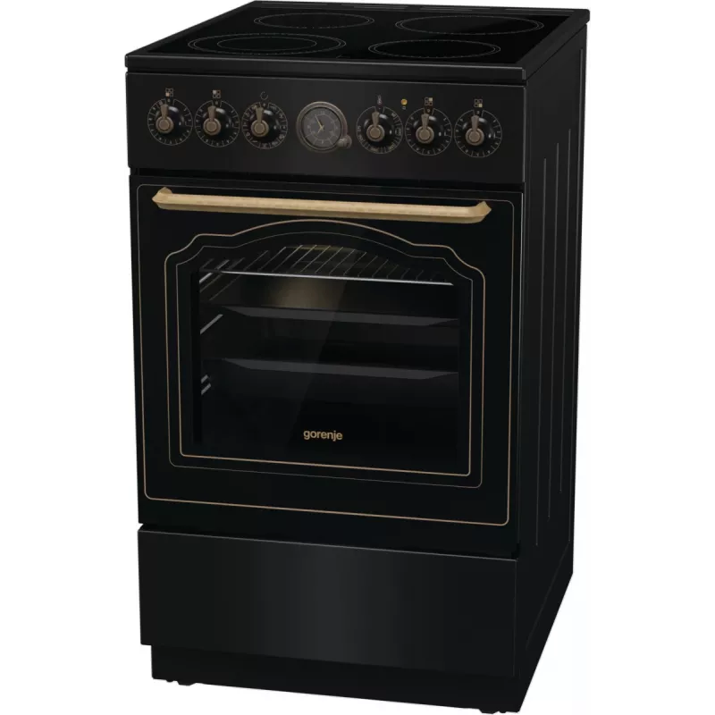 Gorenje GECS5B70CLB Kuchenka wolnostojąca Elektryczna Płyta ceramiczna Czarny