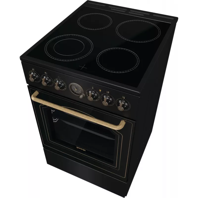 Gorenje GECS5B70CLB Kuchenka wolnostojąca Elektryczna Płyta ceramiczna Czarny