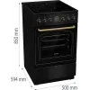 Gorenje GECS5B70CLB Kuchenka wolnostojąca Elektryczna Płyta ceramiczna Czarny