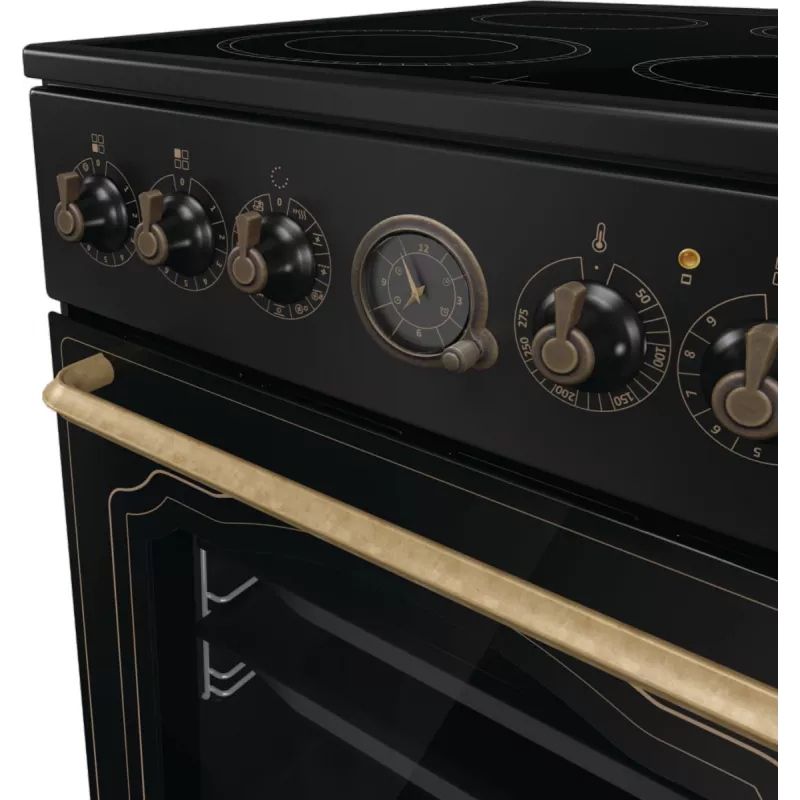 Gorenje GECS5B70CLB Kuchenka wolnostojąca Elektryczna Płyta ceramiczna Czarny
