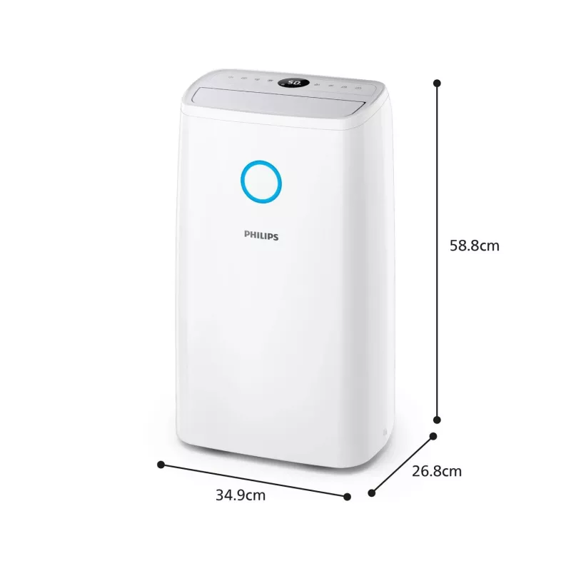 Philips 3000 series DE3306/11 Osuszacz powietrza 4 L 51 dB Biały, Jasnoszary
