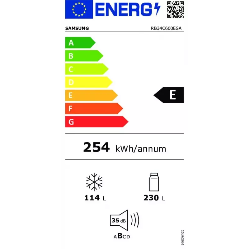 Samsung RB34C600ESA Wolnostojąca stal nierdzewna