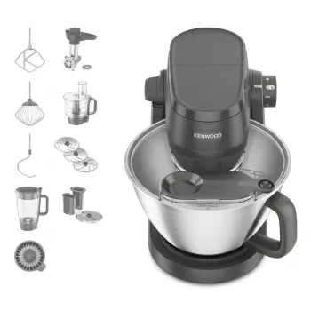 Robot kuchenny Kenwood KHC30.070GY — 1000 W, misa ze stali nierdzewnej 4,3 L, sterowanie obrotowe, szary