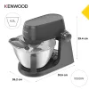 Robot kuchenny Kenwood KHC30.070GY — 1000 W, misa ze stali nierdzewnej 4,3 L, sterowanie obrotowe, szary