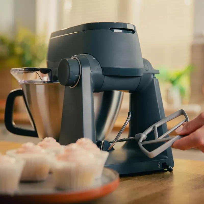 Robot kuchenny Kenwood KHC30.070GY — 1000 W, misa ze stali nierdzewnej 4,3 L, sterowanie obrotowe, szary