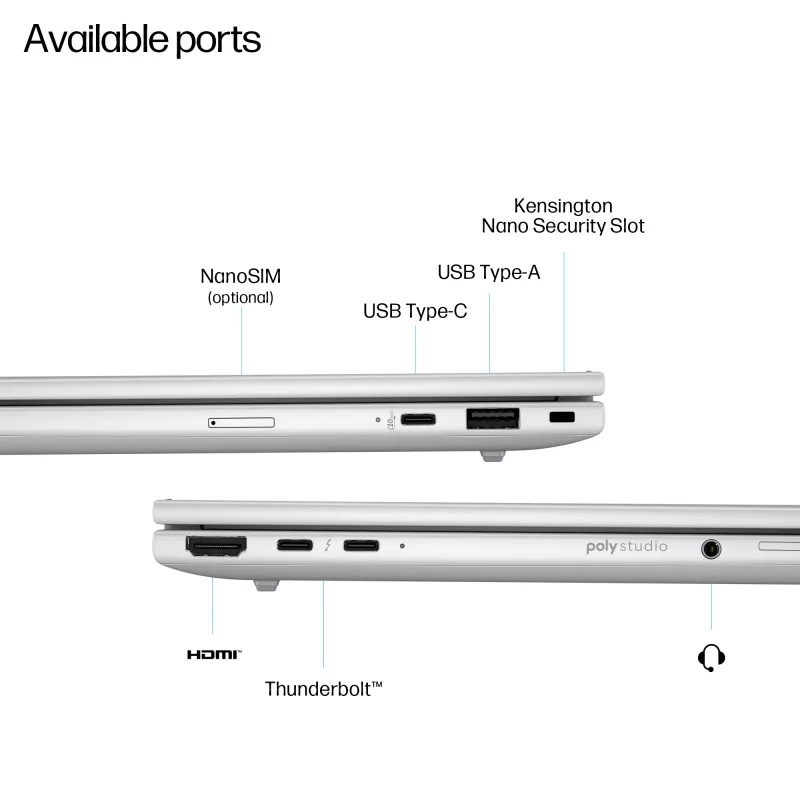 Notebook HP EliteBook 8 G1i 14 cali Intel Core Ultra 7 32GB RAM 1TB SSD Intel Graphics Win 11 Pro