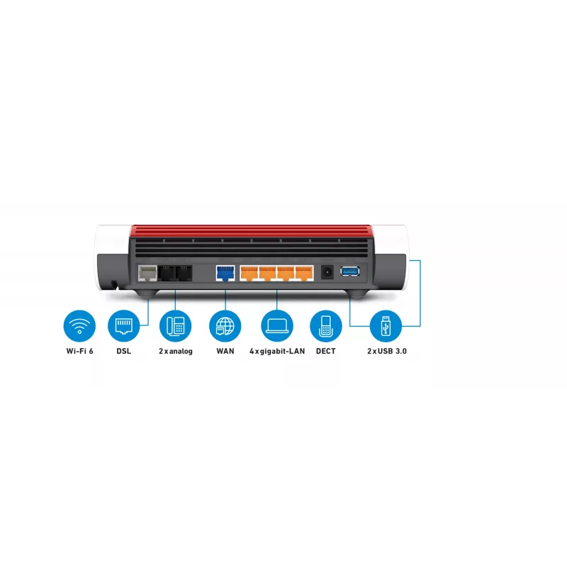 Router stacjonarny FRITZ!Box 7590 AX dwuzakresowy Wi-Fi 6