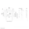 Uchwyt do ściany wideo Neomounts, 70 kg, 81,3 cm (32 cale), 190,5 cm (75 cali), 200 x 200 mm, 600 x 600 mm, 0 - 6°