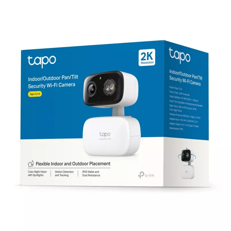 TP-Link Tapo C216 Box IP kamera bezpieczeństwa Wewnątrz 2304 x 1296 pikseli Sufit/Ściana/Biurko