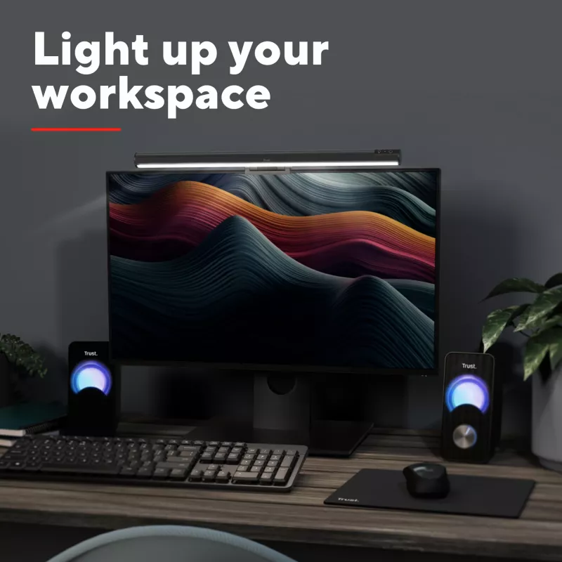 Lampa stołowa Trust Shyne Niewymienna żarówka Czarny Zasilana przez USB 70mm wysokości