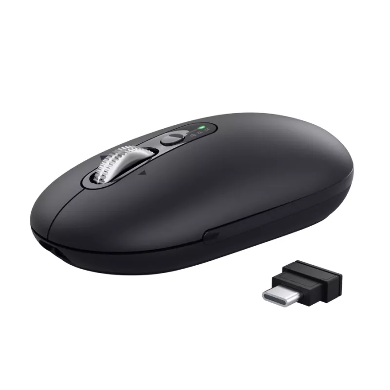 Mysz TRUST Seron cienki Multi — symetryczna mysz biurowa, optyczna 3200 DPI, RF Wireless + Bluetooth, 7 przycisków, czarna