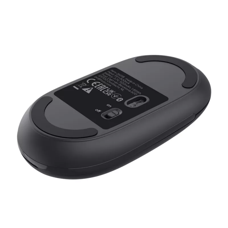 Mysz TRUST Seron cienki Multi — symetryczna mysz biurowa, optyczna 3200 DPI, RF Wireless + Bluetooth, 7 przycisków, czarna
