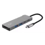 Koncentrator USB typu C TRUST 26062 — HDMI + USB 3.2 Gen 1 Typ-A i Typ-C, szary, 5 portów