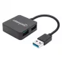 Manhattan Koncentrator USB-A 4-portowy, 4x porty USB-A, 5 Gb/s (USB 3.2 Gen1 znany jako USB 3.0), zasilany przez USB (nie wymaga zewnętrznego zasilacza). Szybkie ładowanie: 1 port do 0,9 A; ładowanie na 4 portach wymaga zewnętrznego zasilacza (nie dołączono), odpowiednik ST4300MINU3B